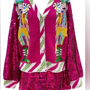 Queen of Sparkles nutcracker cardigan